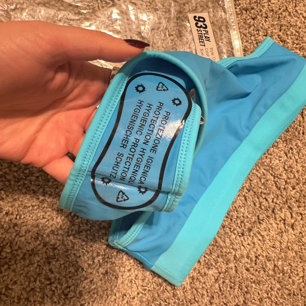 93 Play Street Chloe high rise bikini bottom medium Atlantic Ocean color - Picture 3 of 4